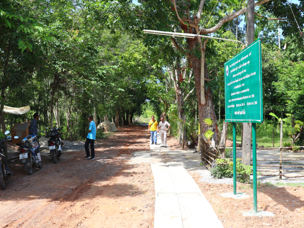 ตรวจรับโครงการก่อสร้างคูระบายน้ำ คสล.สายบ้านนายยะหยา หลังจิ(ชุมชนบ้านใหม่)