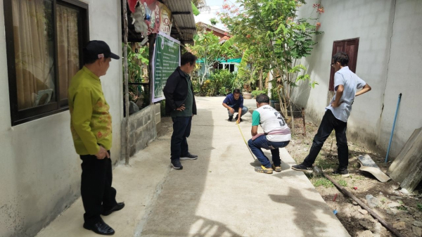 เทศบาลตำบลเจ๊ะบิลังลงพื้นที่ตรวจติดตามโครงการก่อสร้างคูระบายน้ำ คสล.สายบ้านนายบุญสร้าง รัตนจำนง และโครงการก่อสร้างของเทศบาลตำบลเจ๊ะบิลัง ก่อสร้างทางเท้าคสล. บ้านนายอาจ หลีวัง ชุมชนบนควน